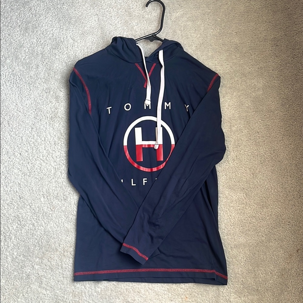 Tommy Hilfiger Navy Hoodie with Red Accents